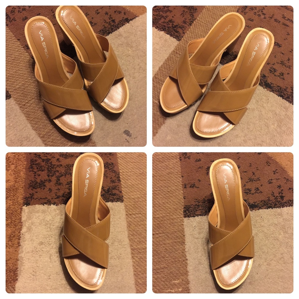 ***Via Spiga*** Women's size 9 Wooden Slip-On.